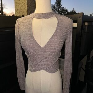 Forever 21 Long Sleeve Shirt - Spandex Fit - Brown - Small